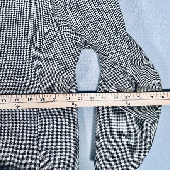 Jack Victor Blazer Mens 46R Gray Wool Union Made Houndstooth Jacket - Picture 13 of 15